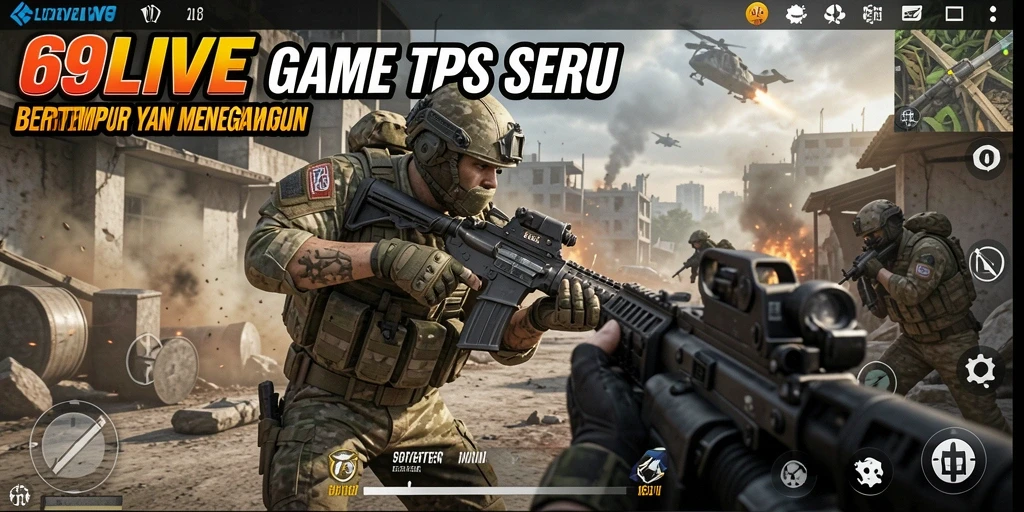Screenshot gameplay 69LIVE menampilkan aksi pertarungan yang intens dan grafis yang menakjubkan.