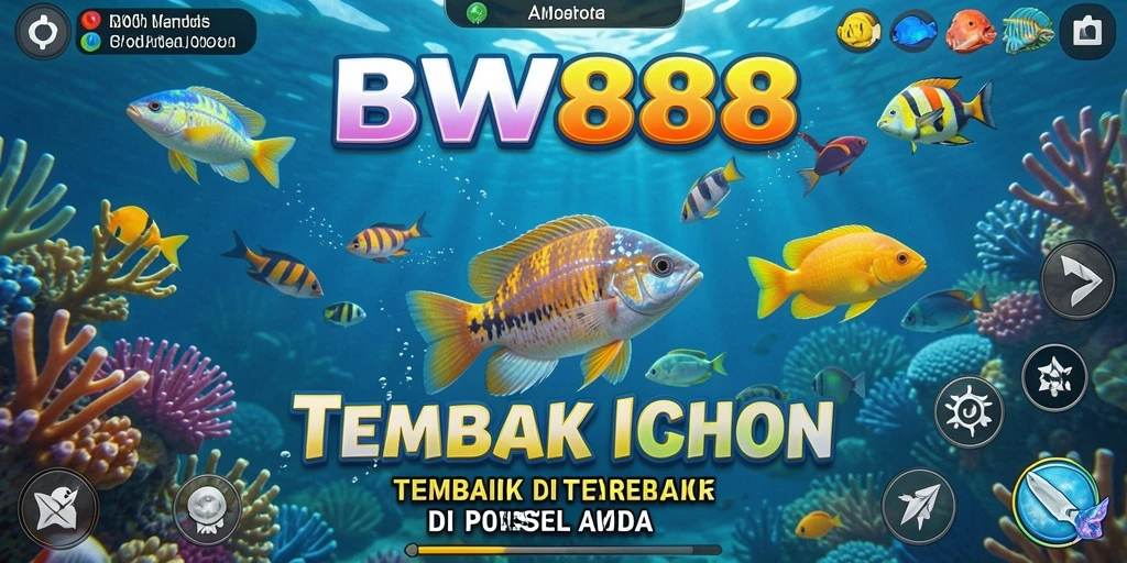 Screenshot gameplay BW888 yang menampilkan aksi menembak ikan.