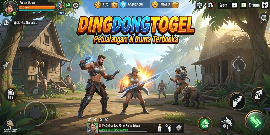 Screenshot dari DINGDONGTOGEL menampilkan pemain menjelajahi lingkungan yang luas.