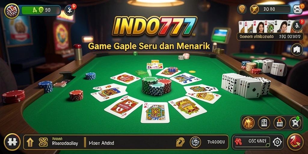 Screenshot gameplay seru dari permainan Gaple INDO777.
