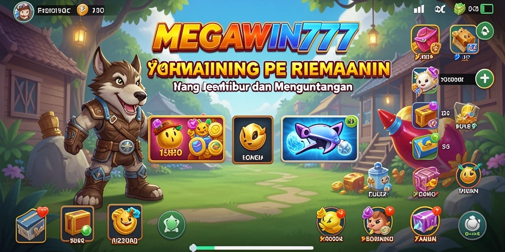 Screenshot gameplay MEGAWIN777 yang menunjukkan momen seru dan interaksi pemain.
