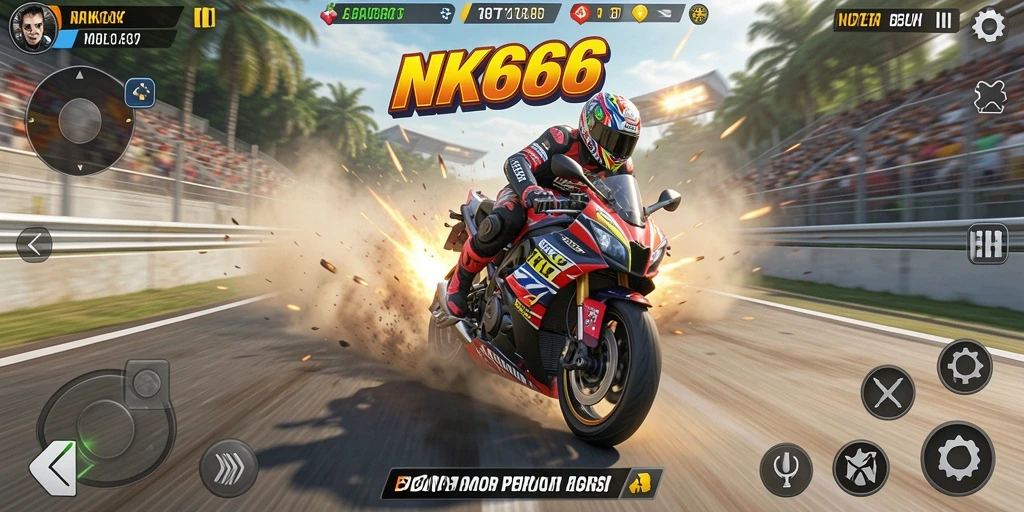Tampilan gameplay NK666 yang intens dan mendebarkan.