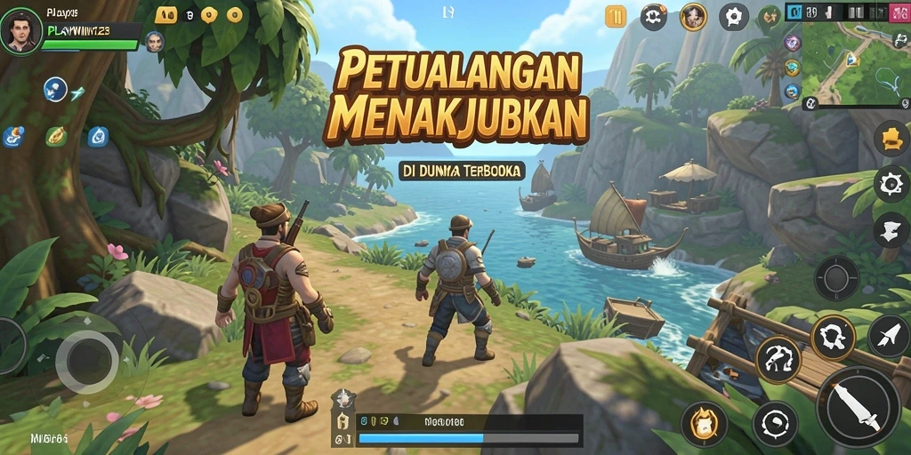 Screenshot menampilkan petualangan seru dalam dunia terbuka PLAYWIN123.