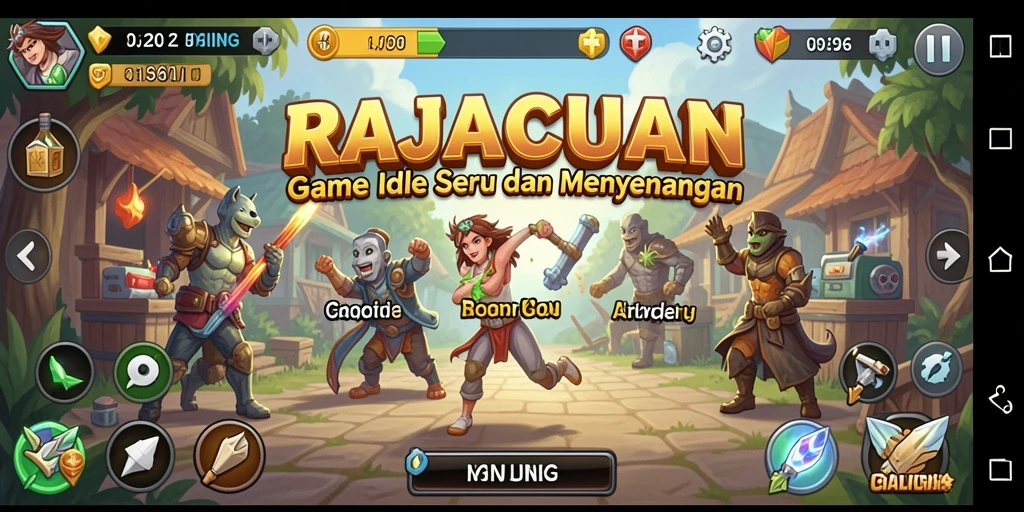 Tampilan gameplay RAJACUAN yang seru dan adiktif.