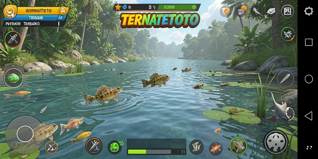 Tampilkan gameplay yang menonjolkan keindahan memancing.